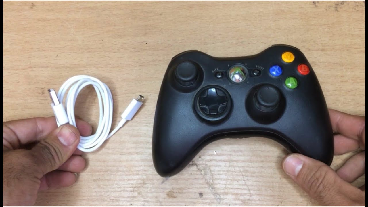 طريقة التعديل على مانيت manette xbox 360  وتشغيلها بكابل usb الهاتف