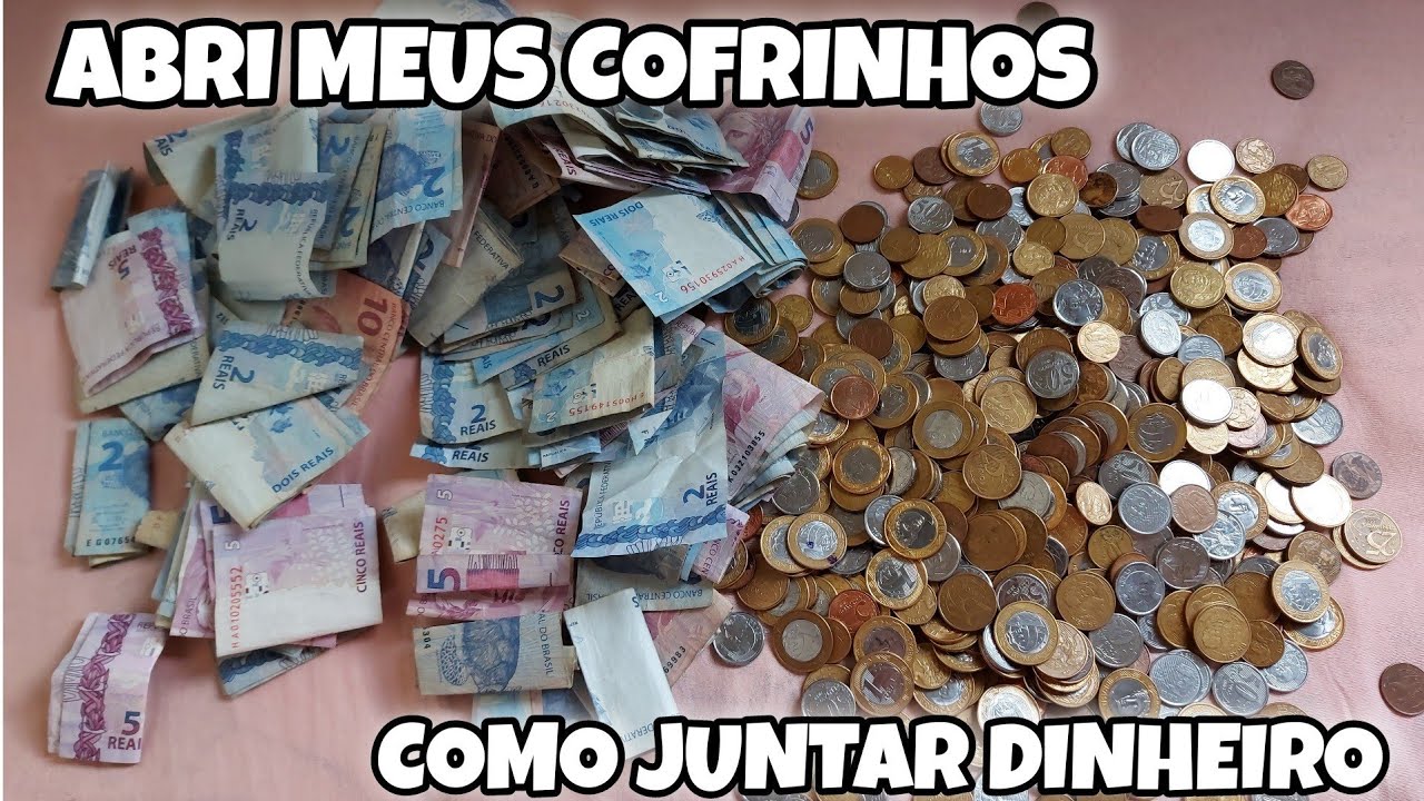ABRINDO MEUS COFRINHOS DE MOEDAS E NOTAS - COMO JUNTAR DINHEIRO? VEDA #6