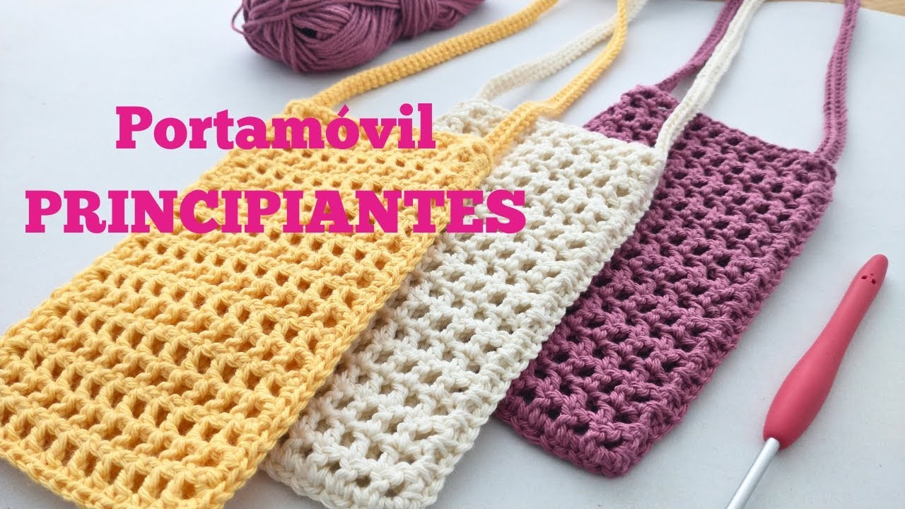 BOLSO para MÓVIL a crochet | GANCHILLO | TUTORIAL de BOLSO a CROCHET