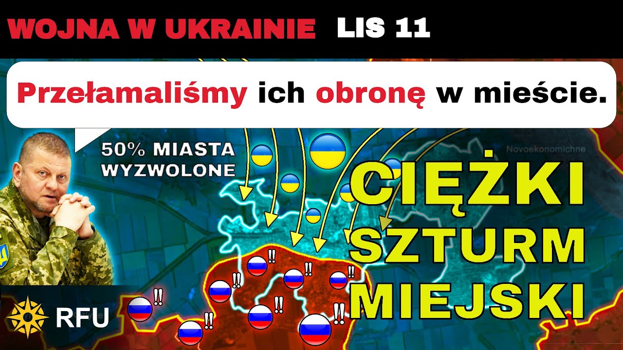 11 LIS: Ukraińcy przejmują centrum Pokrowska i wznoszą Ukraińską flagę. | RFU News