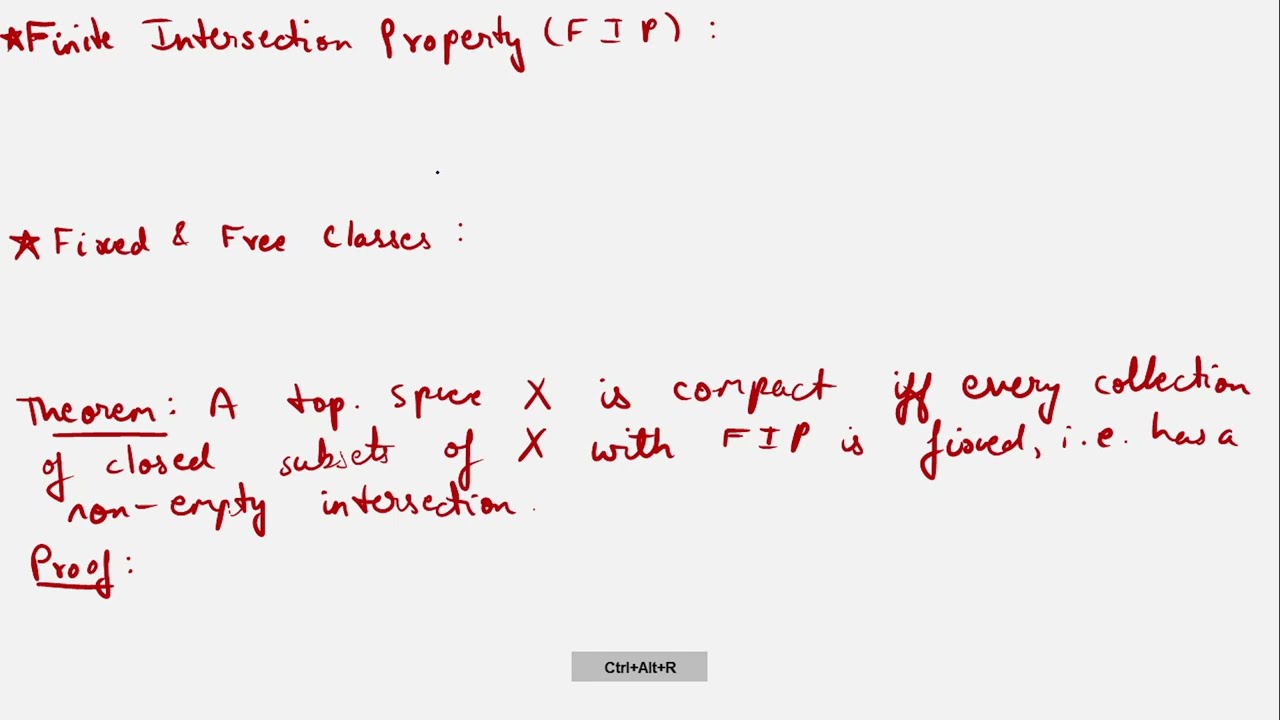 Finite Intersection Property | Important Theorem on FIP | Compactness in Topology