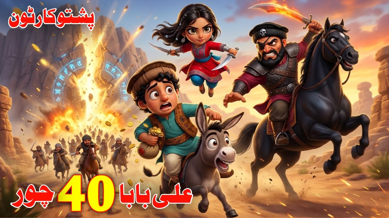 Alibaba And 40 thieves | علی بابا او 40 چور | Pashto Moral Story | Pashto Story | Pashto Kahani 2026
