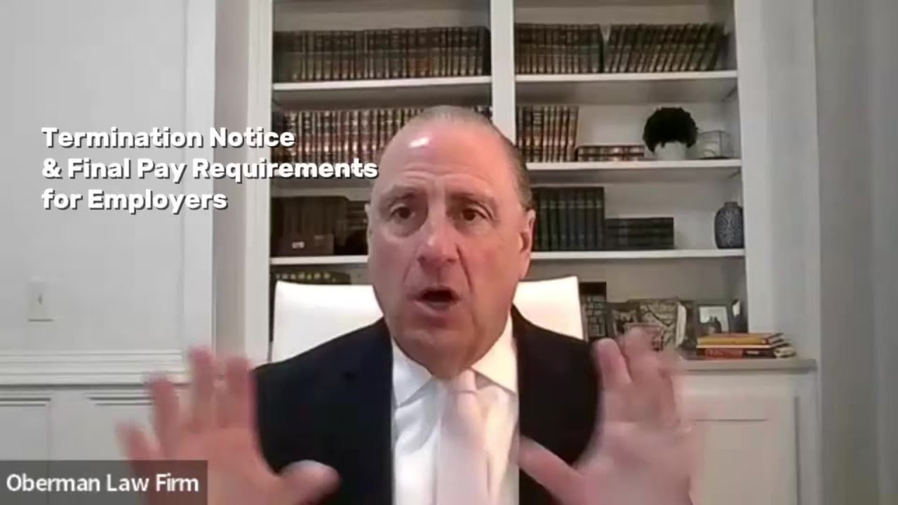 Termination Notice & Final Pay Requirements for Employers