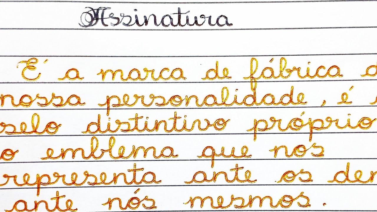 Letra Manuscrita [Assinatura] #assinatura