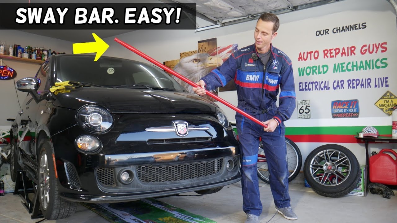 FIAT 500 ABARTH REAR TORSION BAR, SWAY BAR INSTALLATION REPLACEMENT