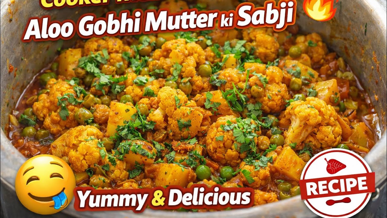 👉 “Cooker Mein 10 Min Mein Aloo Gobhi Matar 😍 | Dhaba Style Taste” 