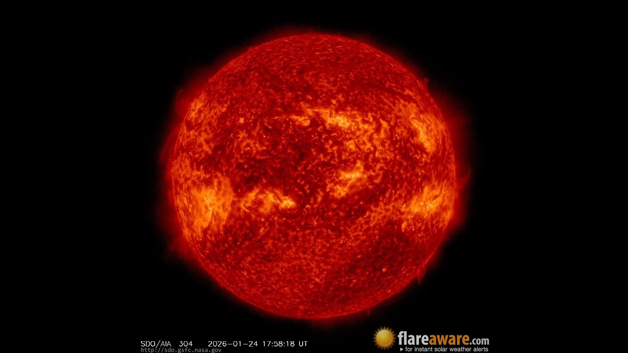 24 Jan - 25 Jan: 24 Hour Solar Activity (Earth Facing; Solar Storm, Sunspot, Solar Flare, CME)