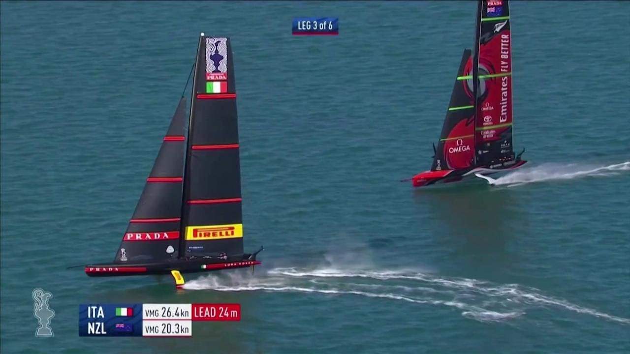 America's Cup, 5 a 3 New Zealand-Luna Rossa: gli highlights della regata 