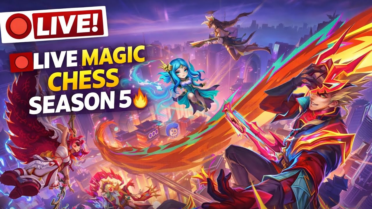 🔴 LIVE MAGIC CHESS SEASON 5 PUSH RANK WITH NEW SINERGY🔥🔥
