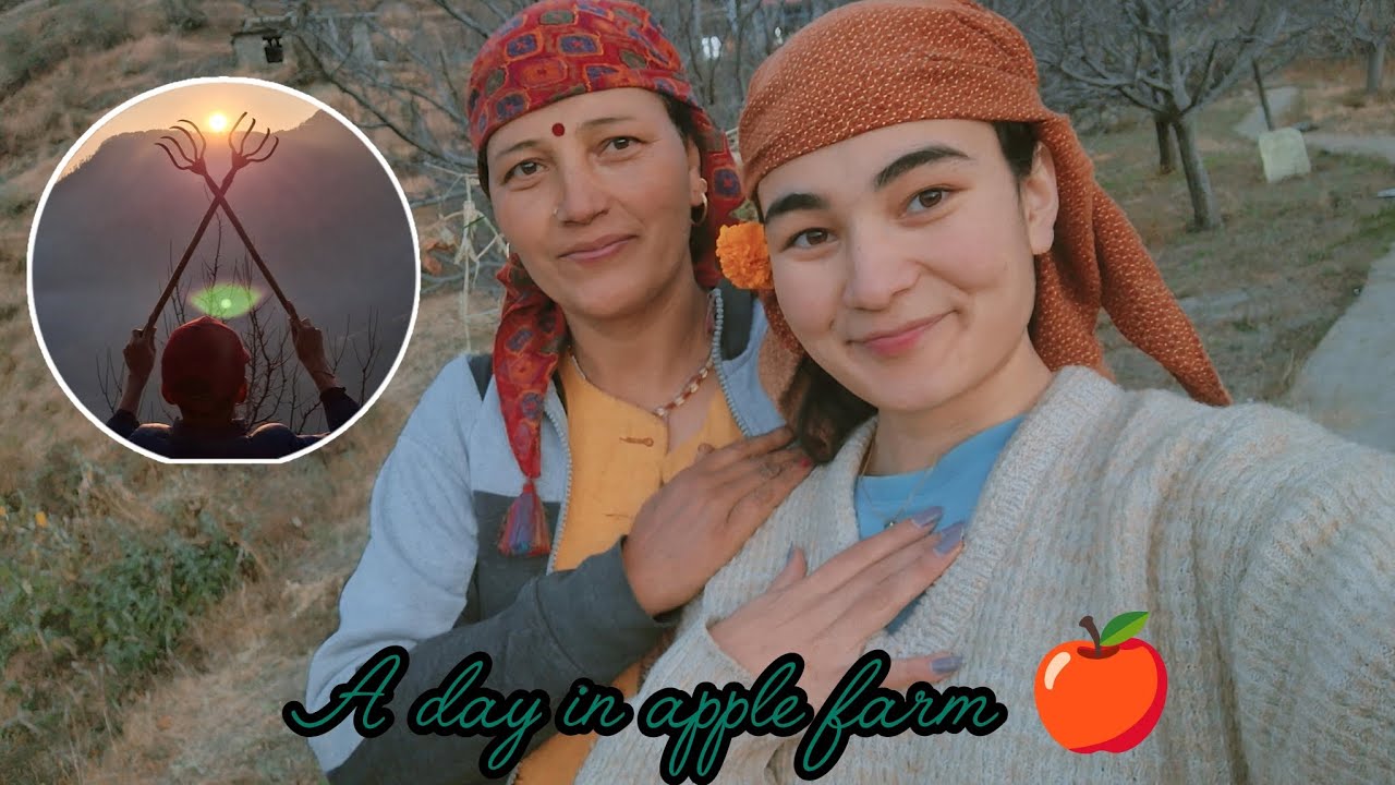 Aaj m kafi time baad khet gyii 🍎✨️