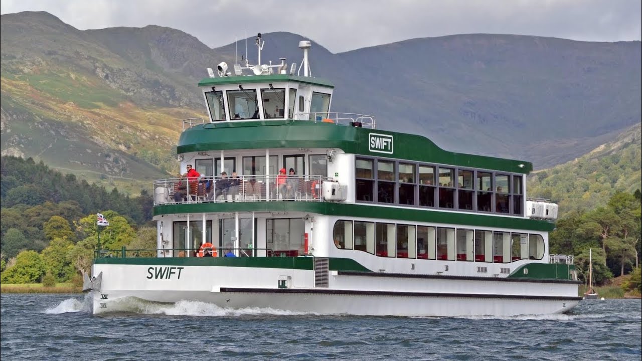 Windermere Lake Cruises Steamer in Profile - MV Swift - Lake District