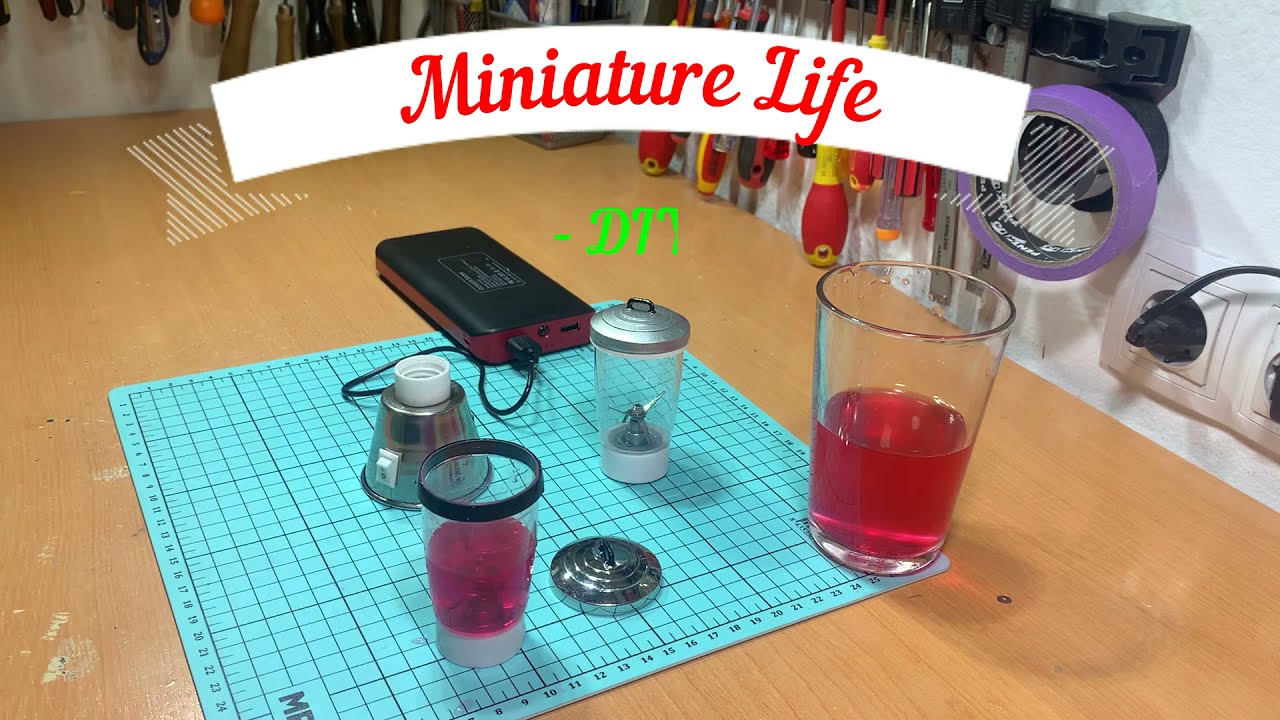 Удивительный миниатюрный реально работающий миксер. . Мини-аксессуары.#Miniblender #Miniature #diy