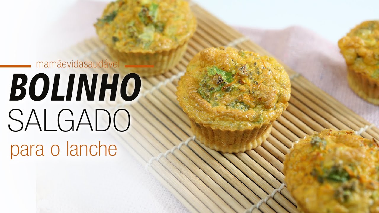 BOLINHO SALGADO para hora do lanche - fácil/sem glúten/sem leite