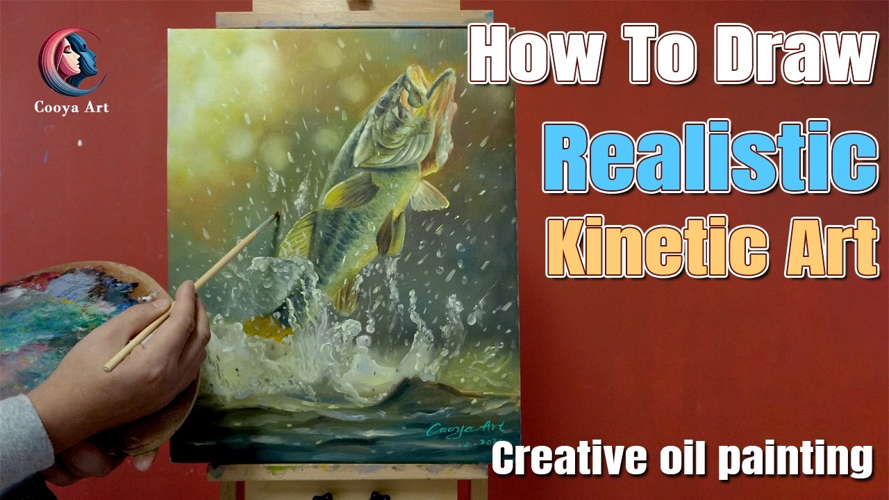 How to paint a jumping fish with acrylic