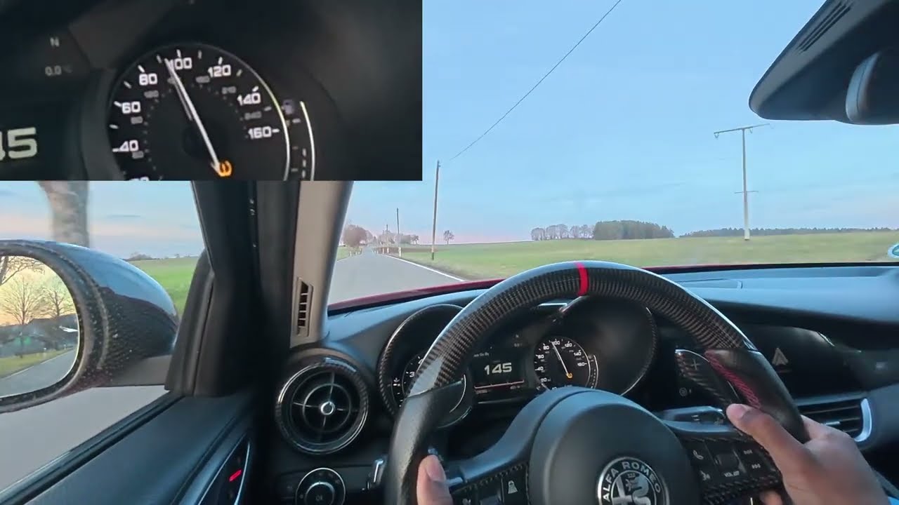 Разгон и ускорение AWD GIULIA 2.0T Hybrid Turbo от 0 до 100 миль в час!