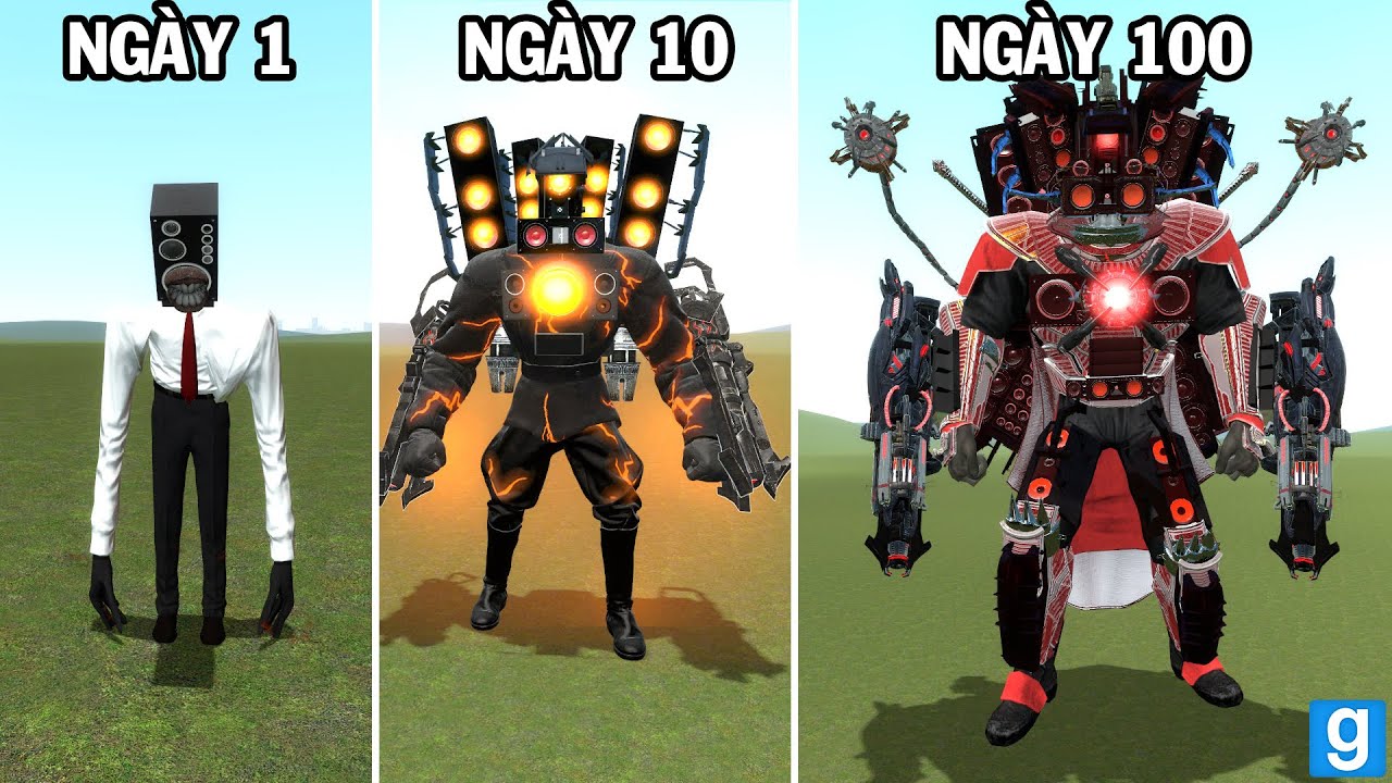 Gmod - 100 ngày Chiến Thần Thời Gian Titan Speakerman xuyên không | GHTG