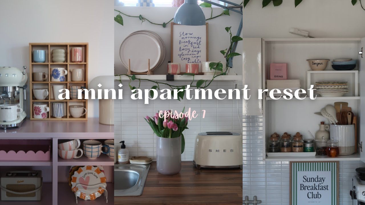 #7 a mini apartment reset | silent vlog | cleaning & organising, groceries delivery