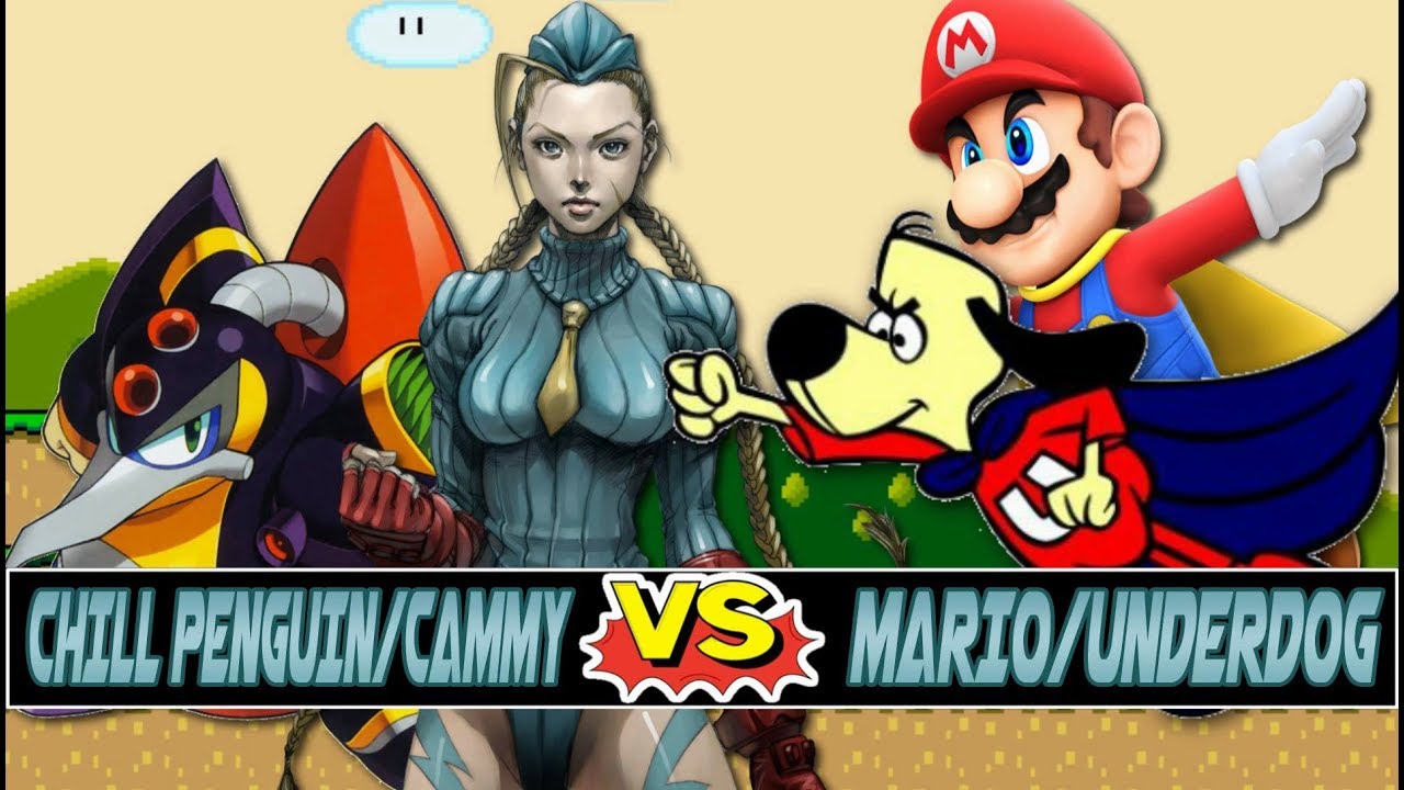 M.U.G.E.N. Battles | Chill Penguin and Cammy vs Super Mario and Underdog