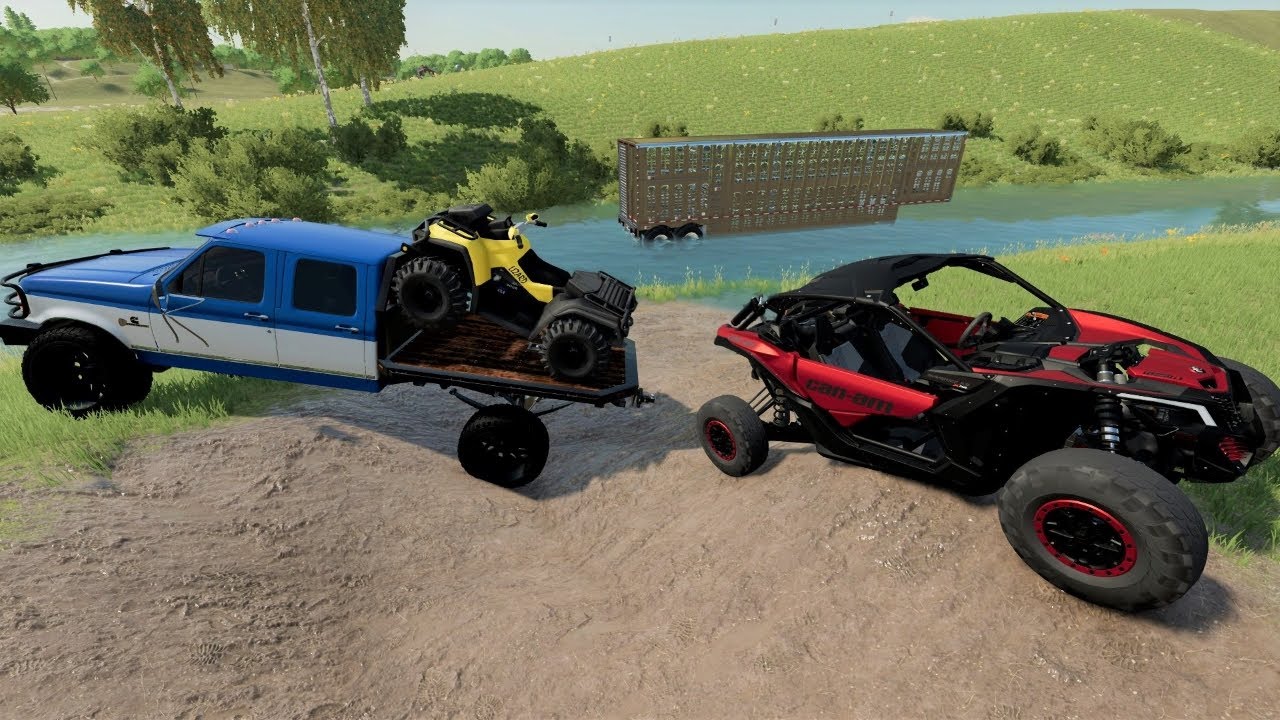 Saving animals and trucks from huge storm | Farming Simulator 22