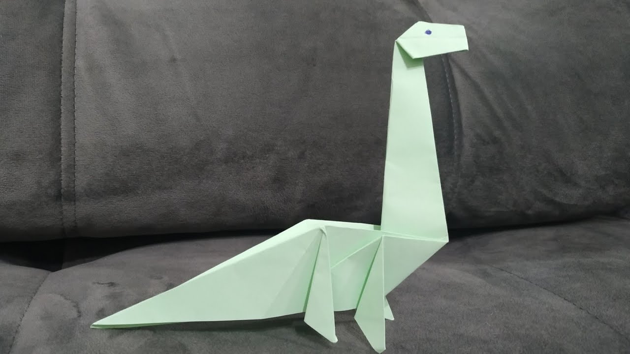 Como fazer um DINOSSAURO DE PAPEL - Tutorial muito fácil!!!