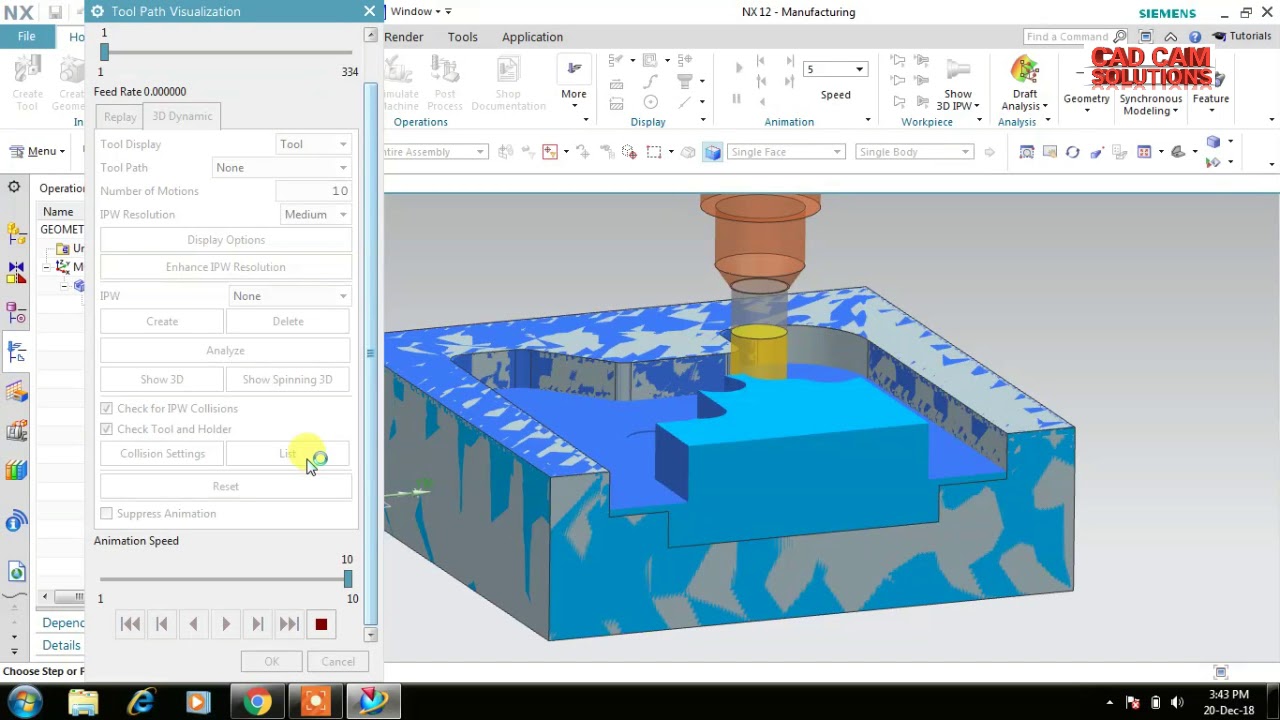 #NX CAM #Floor Wall Toothpath