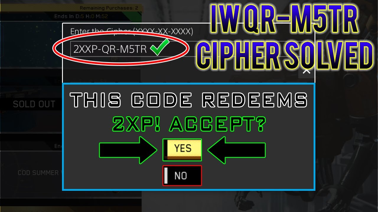 IW QUARTERMASTER CIPHER SOLVED? QR-M5TR CIPHER CODE ANSWER? (INFINITE WARFARE QUARTERMASTER CIPHER)