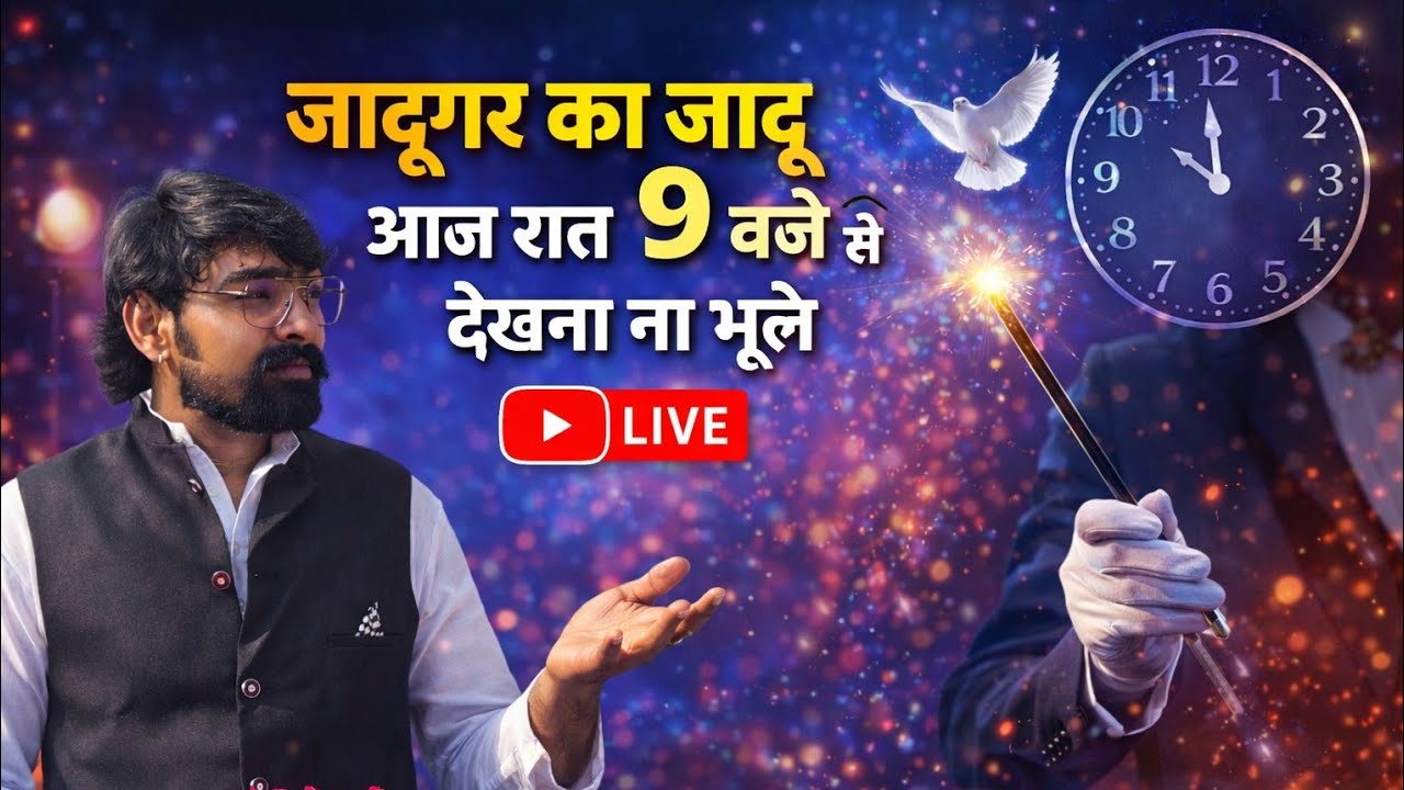 श्री बालाजी मंदिर विकास समिति गुलर प्रस्तुत करता है जादूगर का जादू  गोविंद के साथ |आज रात 9 बजे LIVE