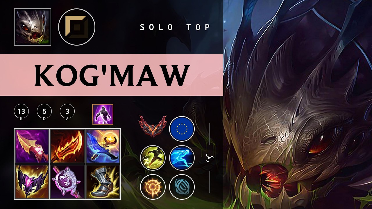 Kog'Maw Top vs Sion - EUW Grandmaster Patch 26.04
