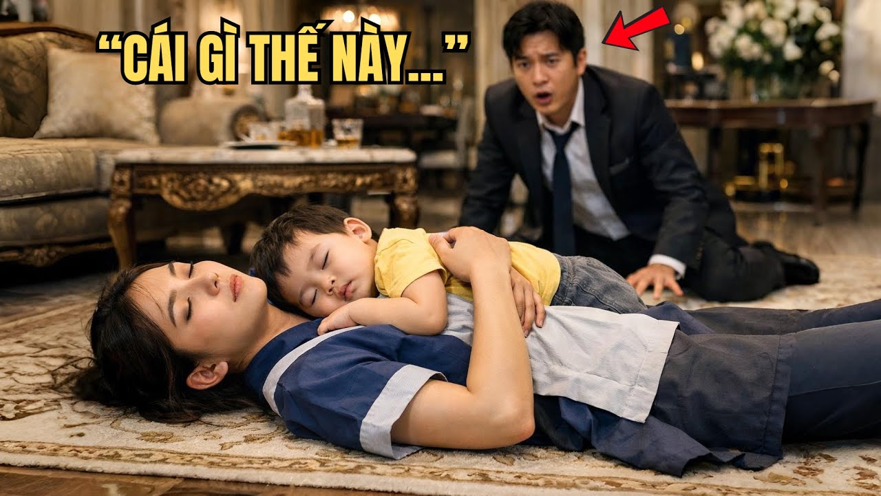 Tỷ phú phát hiện cô giúp việc nghèo ôm con mình ngủ dưới sàn — Sự thật phía sau khiến ông chết lặng!