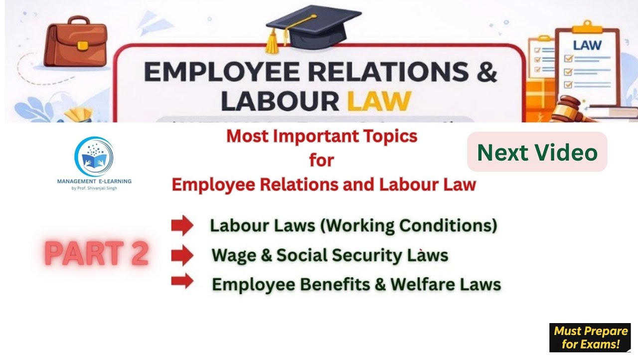 Labour Law Important Topics | Working Conditions, Wages & Social Security Laws