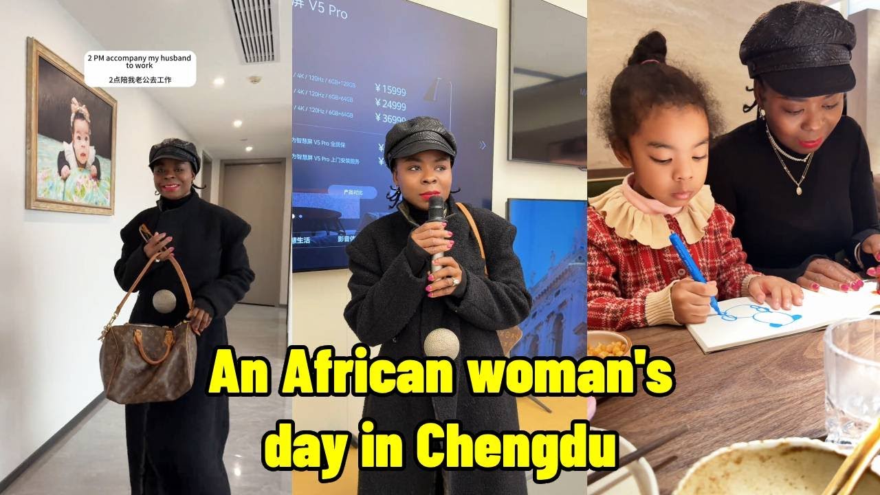 Chinese husband takes his African wife to work！