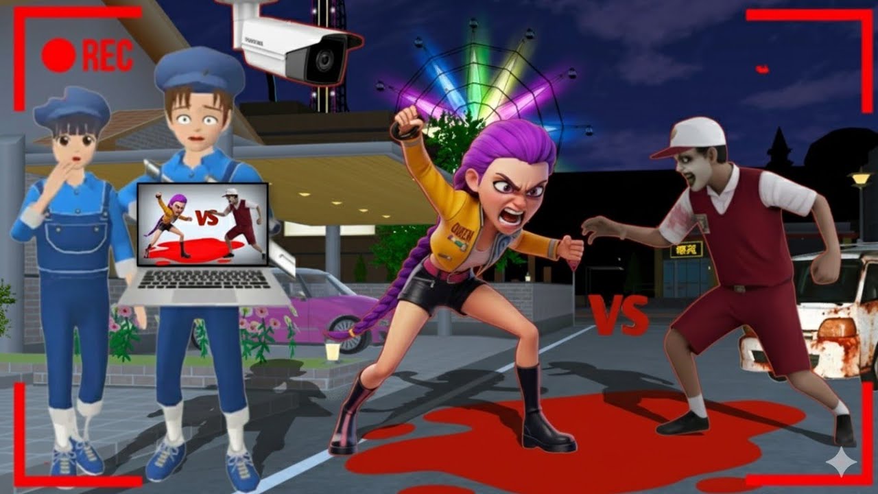YUTA MIO PANIK CCTV Merekam RUMI KPOP VS HANTU ANAK SEKOLAH😱 DI DEPAN RUMAH #sakuraschoolsimulator