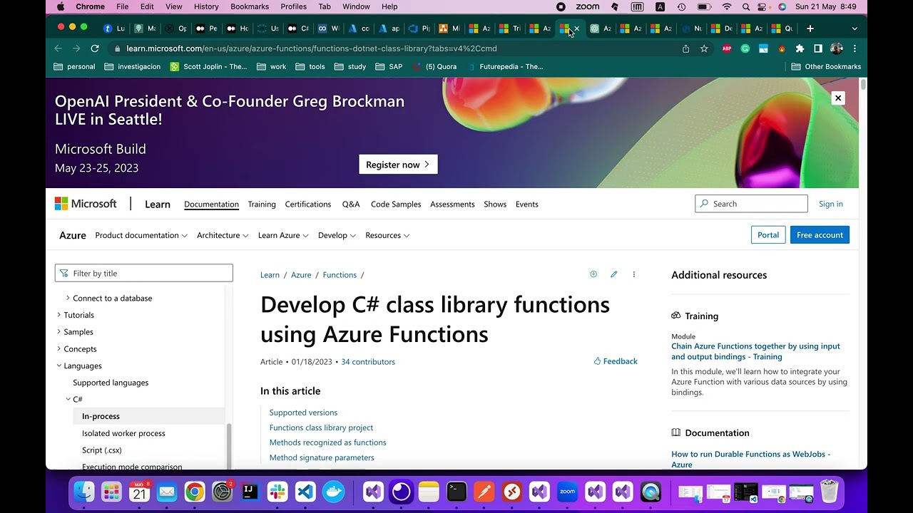 9.2  Azure Function binding CosmosDB for NoSQL (C#)