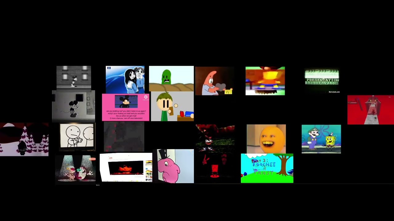 32 Creepypasta videos upcoming jumpscares played at once 2