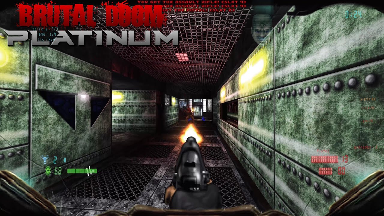 Brutal Doom Platinum 3.0 [Realism, HD, Upscale, PBR] - Honte Remastered Experimental: Map01 | 4K/60