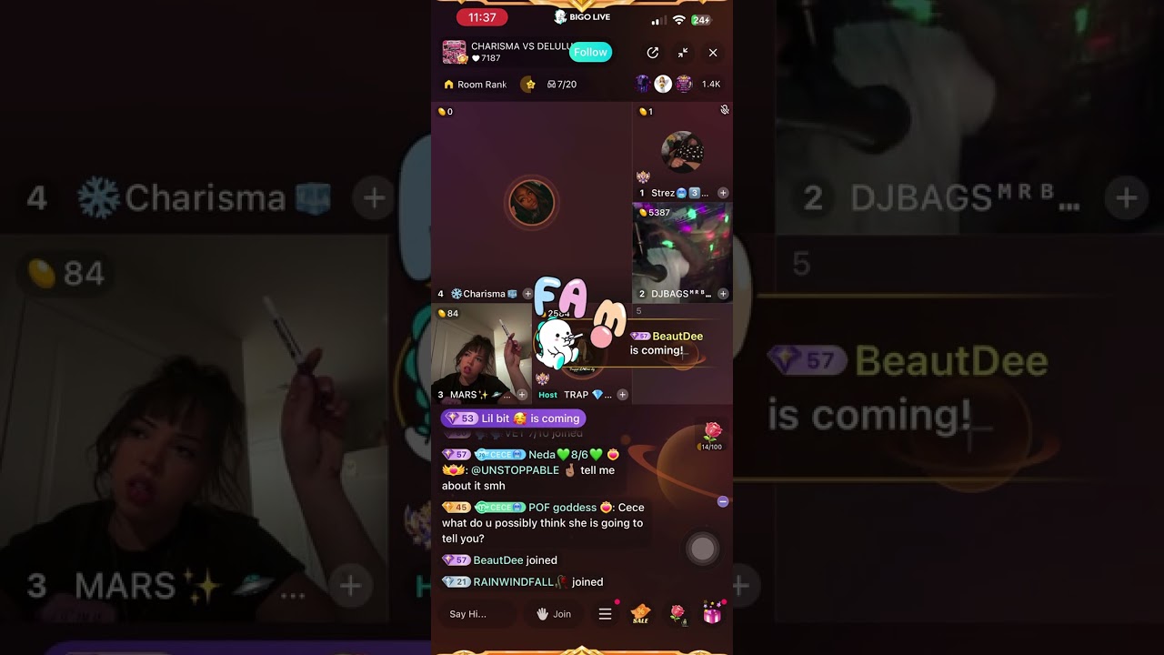 Bigo Live 03/03/26 Part1: Charisma, Trap CeCe, Vibez, & Sheena CHAOS 