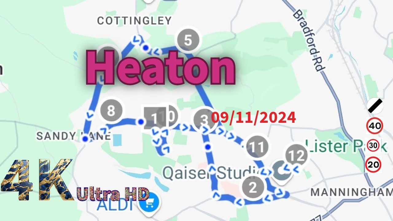 Bradford Heaton Toller lane roundabout Sandy lane nabwood test route