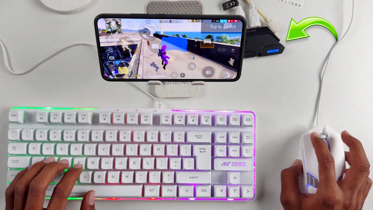 Keyboard or mouse se mobile phone me free fire PC(computer) ke jaise kaise khele full setup tutorial