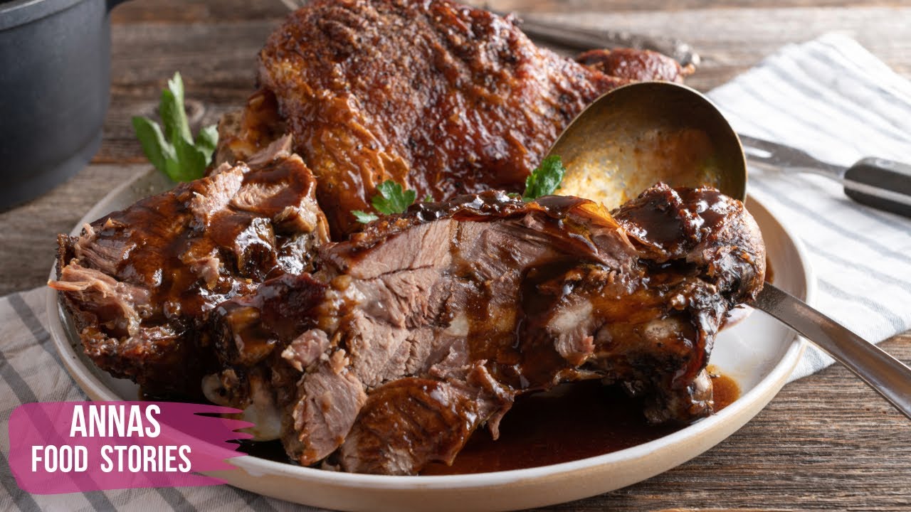 Braten Rezept - leckerer Putenbraten oder Putenkeule mit deftiger Soße - einfach und lecker