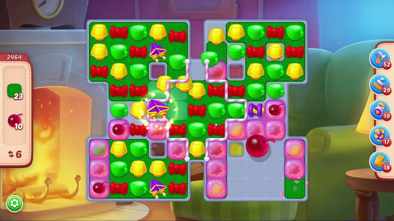 Homescapes Level 2464 - 16 Moves - No Boosters