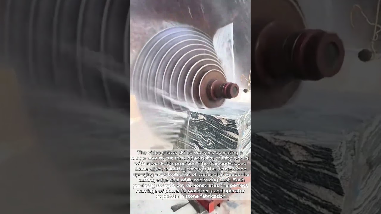 Stone Cutting Mastery: Watch This Granite-Slicing Precision in Action