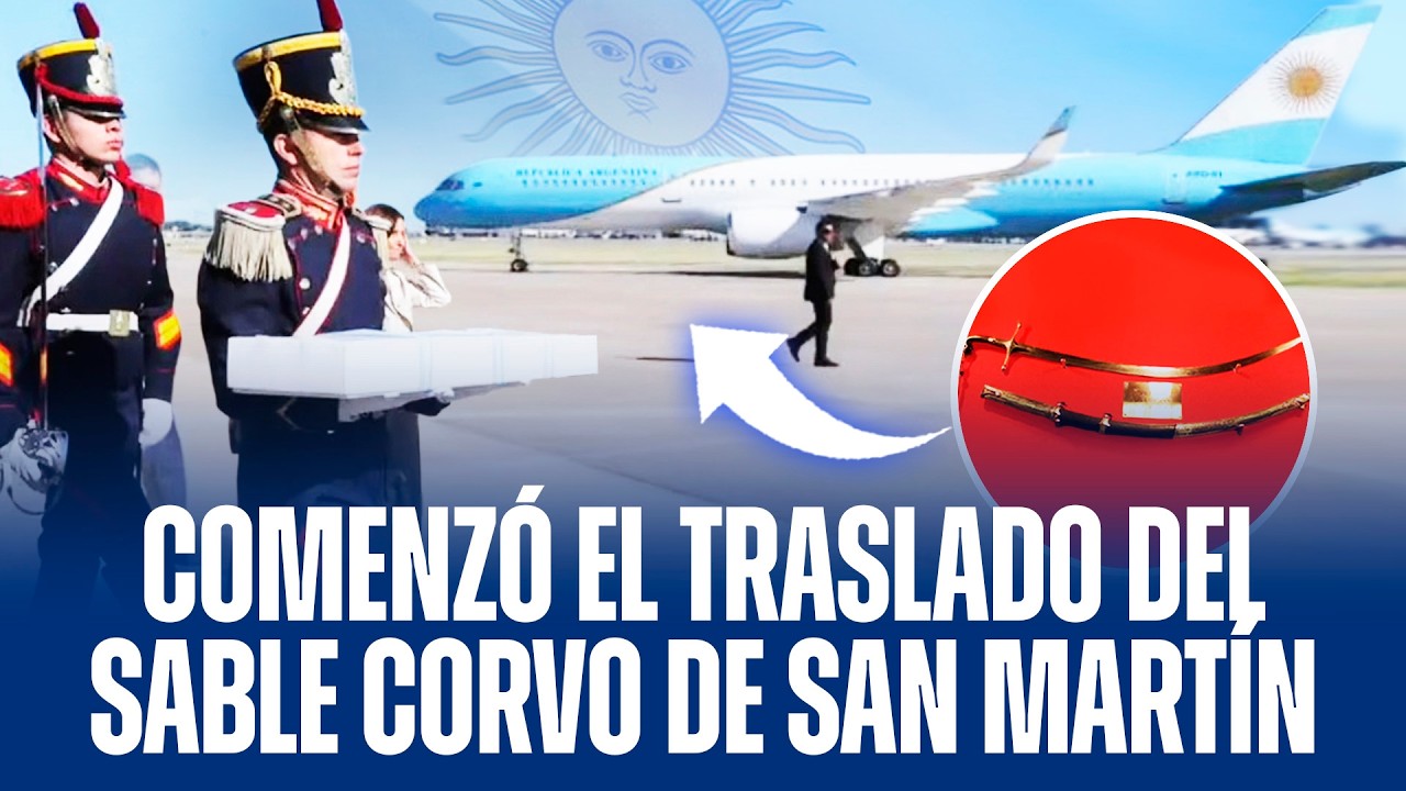COMENZÓ EL TRASLADO DEL SABLE CORVO DEL PADRE DE LA PATRIA SAN MARTÍN