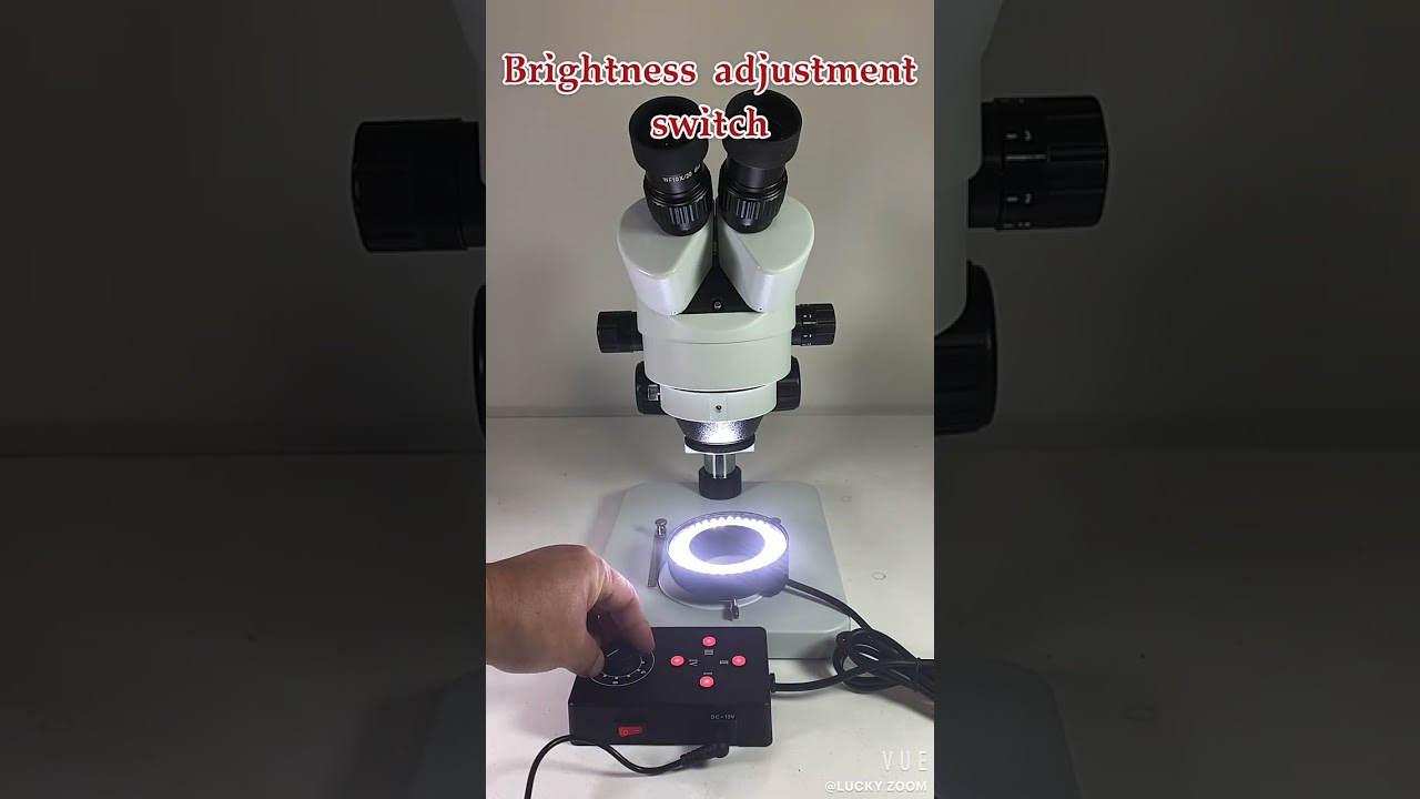 Luckyzoom 4 zones 72 LED Stereo Zoom binocular trinocular microscope light