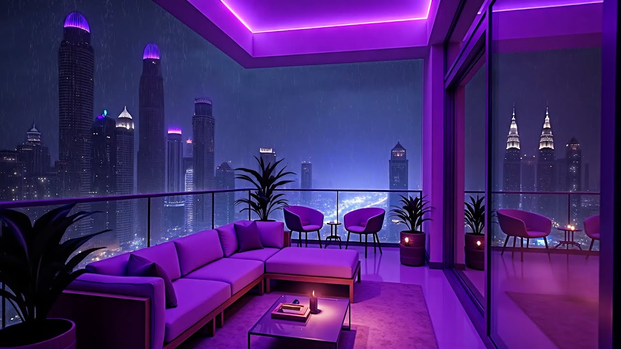 Rainy Lofi Balcony 🌂 Chill Music Lofi Rain Hip Hop Beats | Lofi Rain Playlist