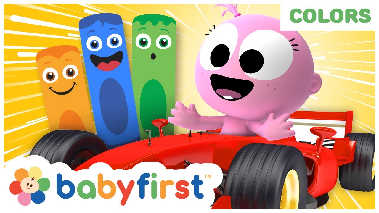 Racing Cars & Police Cars for Kids | Toddler Learning Video w Color Crew & GooGoo GaGa | Baby First