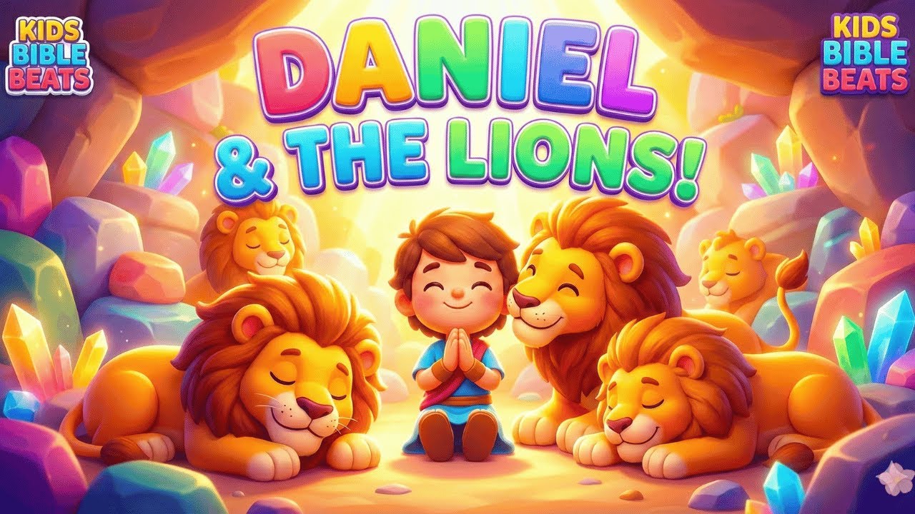 Песня про Даниила в львином логове! 🦁 Библейская песня для детей, которую можно петь и рычать вме...