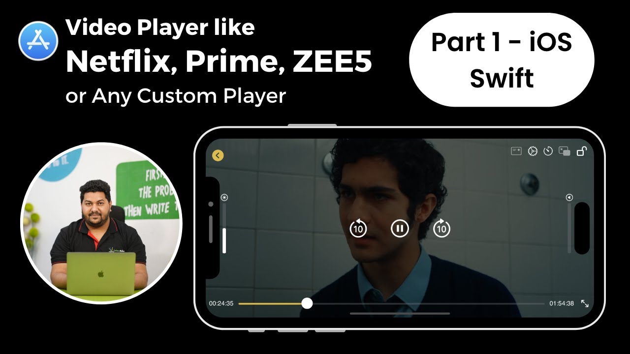Build a Powerful Video Player like Netflix, Prime, ZEE5: Part 1 - Custom AVPlayer in Swift iOS
