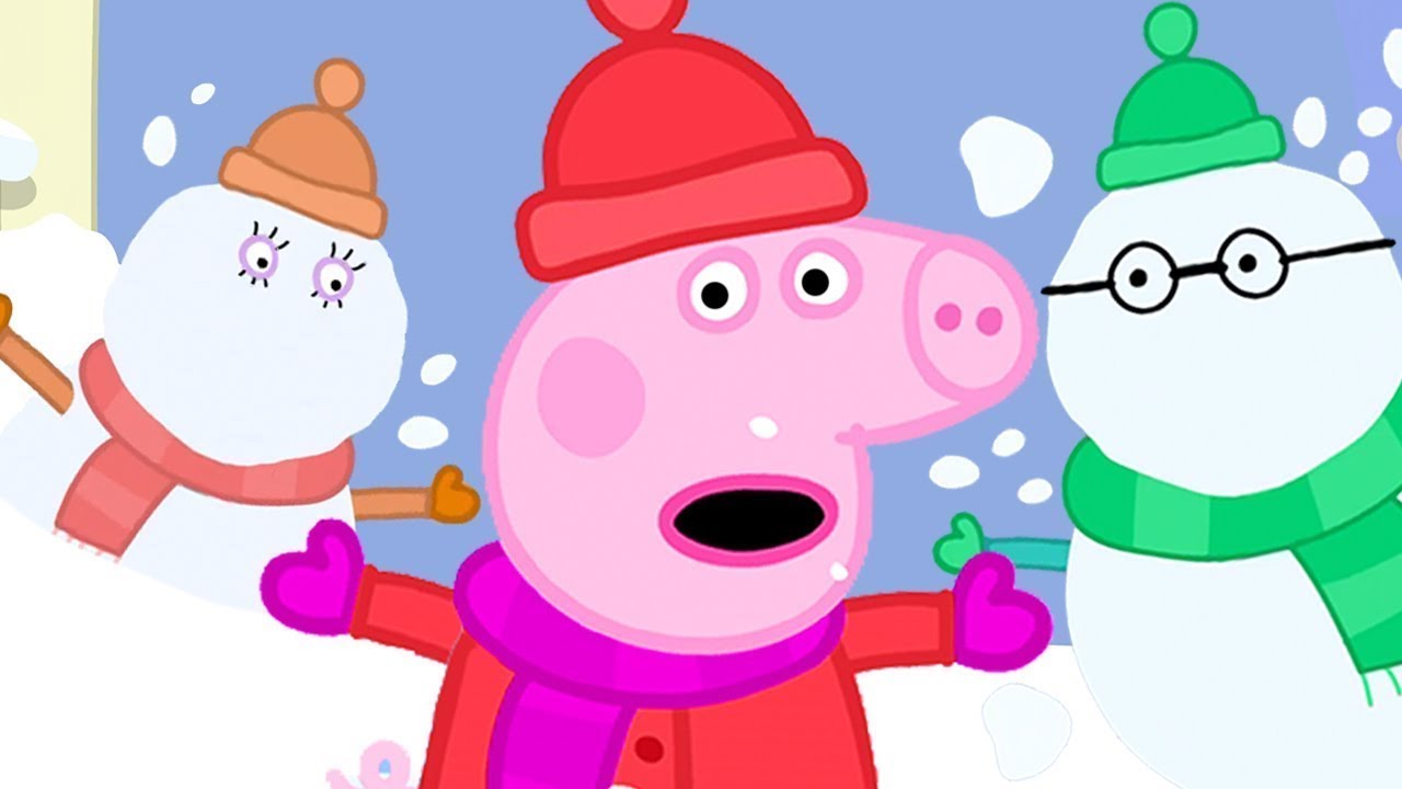❄️☃️ Peppa Pig's Snowy Holiday... with Snowman! ❄️☃️ | Peppa Pig Official Family Kids Cartoon