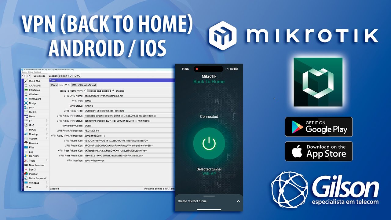 Mikrotik VPN (Back to Home) para Android e iPhone - Acesse sua rede remotamente mesmo sem IP Público