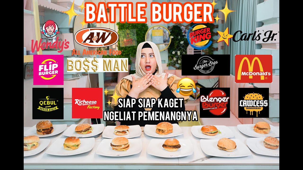 TASYI MUKBANG & REVIEW PART 3 - BATTLE BURGER TERENAK SE INDONESIA